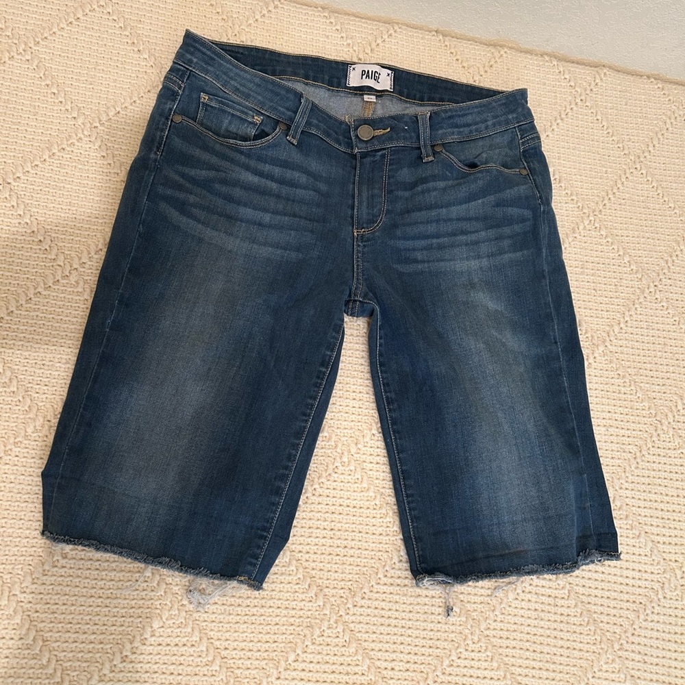PAIGE Women's Blue Denim Shorts